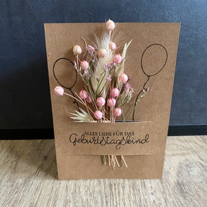 Biglietto d'auguri in carta Kraft / sostenibile / fatto a mano / regalo di compleanno