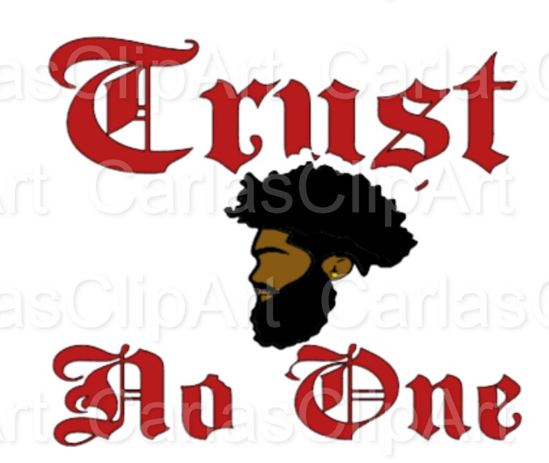 Trust No One Clipart-png File - Etsy