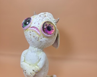 Hand-Sculpted Polymer Clay Minion Figurine, Hand-Painted Figurine
