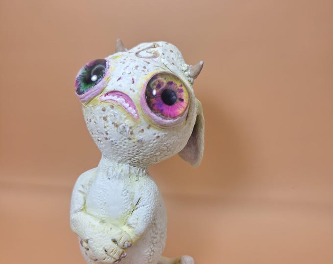 Hand-Sculpted Polymer Clay Minion Figurine, Hand-Painted Figurine