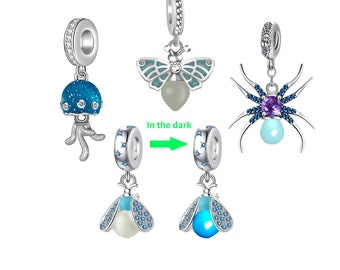 Glow In The Dark Charms For Bracelets - JAHN S925 Charm - Fits Pandora Charm Bracelets - Gifts For Her