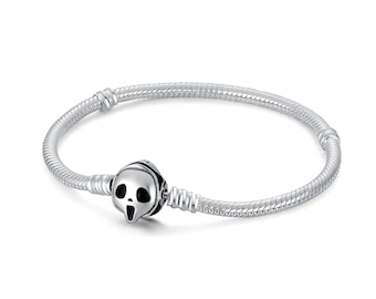 Ghost Slasher Charm Bracelet - S925 Charm Bracelet - Horror Gifts - Gifts For Birthdays - Charm Bracelets Compatible with Pandora Charms