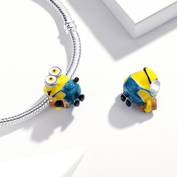 Despicable Me Bob Charm fits Pandora Charms Bracelet 925 Sterling Silver