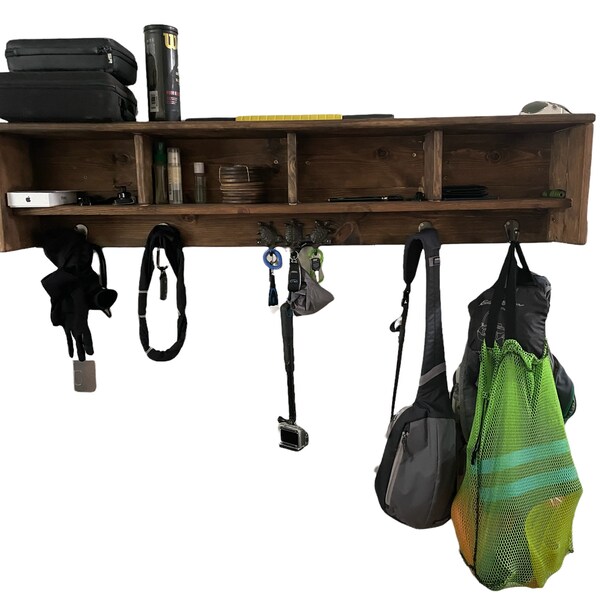 Entryway Shelf Cubbies Hooks Etsy