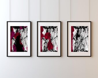 Pattern Design Printable Art Decor Pack, PDF File (Instant Download)