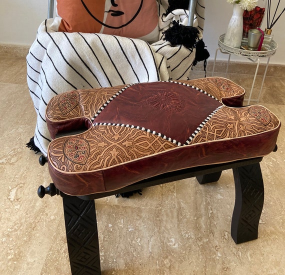 Camel Saddle Stool Replacement Leather Cushion for Your Etsy