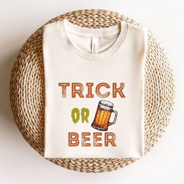 Funny Halloween PNG for Men/Women: Trick or Beer | Drinking PNG Clipart | Drinking Shirt | Trick or Treat for Grown-ups | Digital File POD