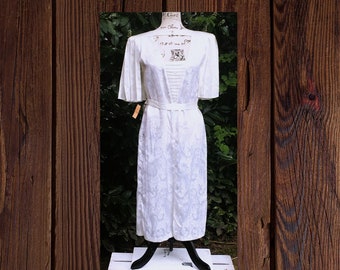 Vintage 80s Formal White Dress