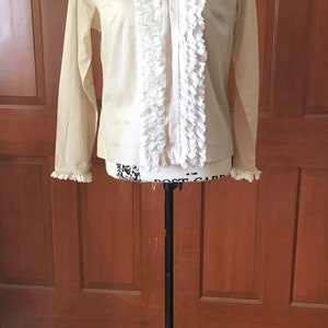 Victorian Style Sheer Ruffle Blouse image 2