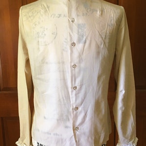 Victorian Style Sheer Ruffle Blouse image 6