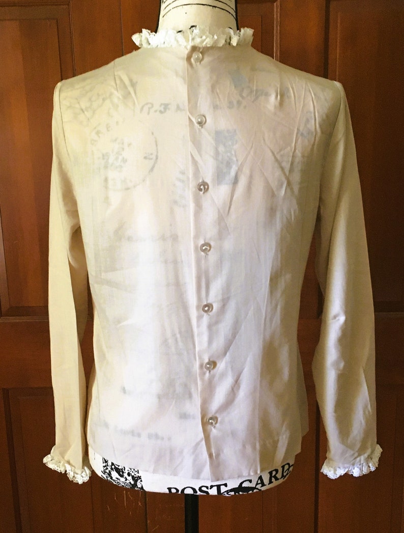 Victorian Style Sheer Ruffle Blouse image 6