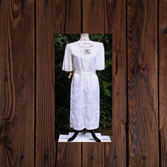 Vintage 80s Formal White Dress - image 1