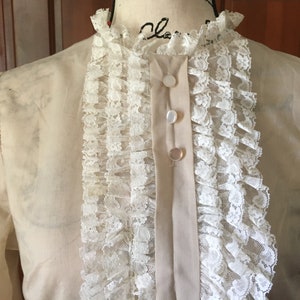 Victorian Style Sheer Ruffle Blouse image 4