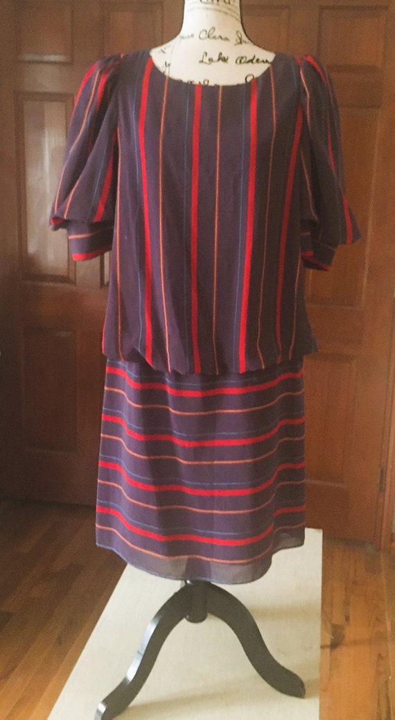 Vintage 80s Wiggle-Skirt Dress - image 6