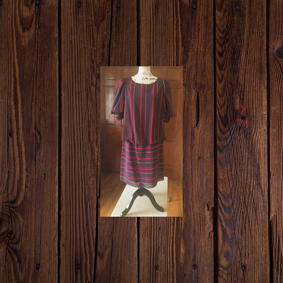Vintage 80s Wiggle-Skirt Dress - image 1