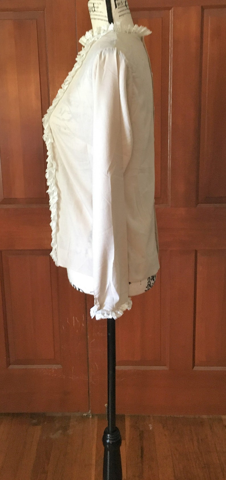 Victorian Style Sheer Ruffle Blouse image 5