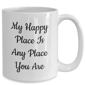 Gift for her, him husband wife, boyfriend, girlfriend, Valentine&#39;s Day, Anniversary, Engagement 11 and 15 ounce ceramic coffee and tea cup