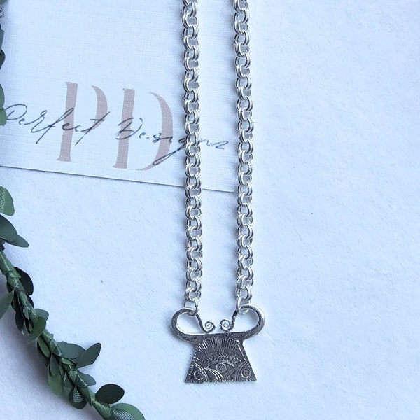 Vintage Soul or Spirit Lock Silver Pendant