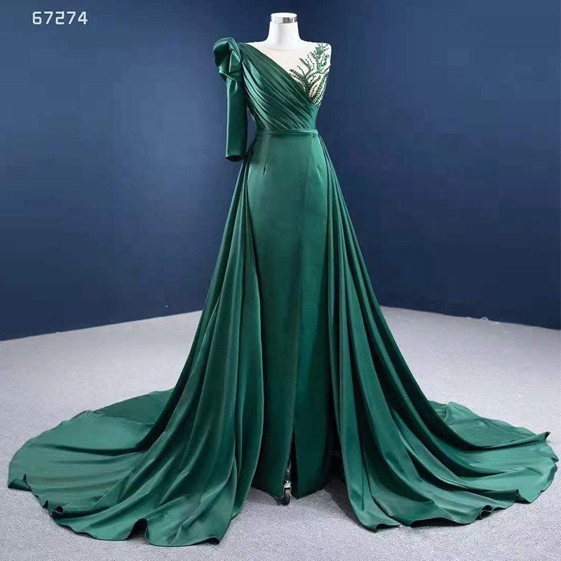 Emerald Green Gown - Etsy