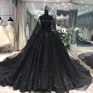Couture Black Wedding Dress-lace 