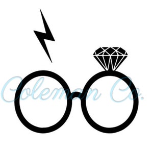 Wizard wedding glasses svg/png