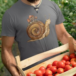 Snailed It Tee, Snail Shirt, Snail Lover Gift, Mushroom T-Shirt, Gardening Shirt