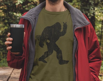 Bigfoot Foraging Morels, Bigfoot Shirt, Morel Mushroom Shirt, Foraging TShirt, Mushroom Hunting Tee