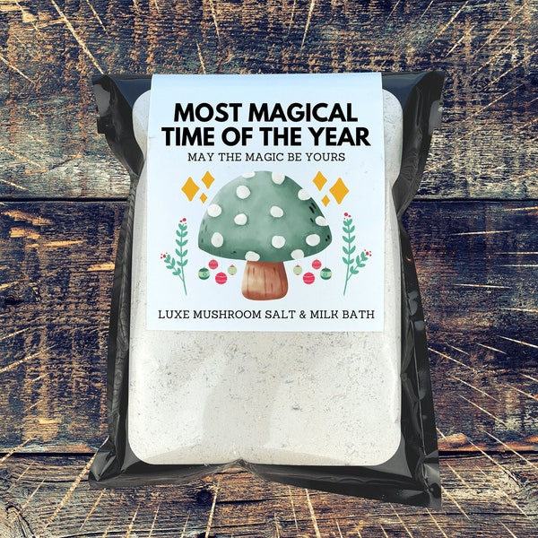 Luxurious Mushroom Bath Soak, Most Magical Time of the Year, Medicinal Mushroom Bath Salts & Milk Bath