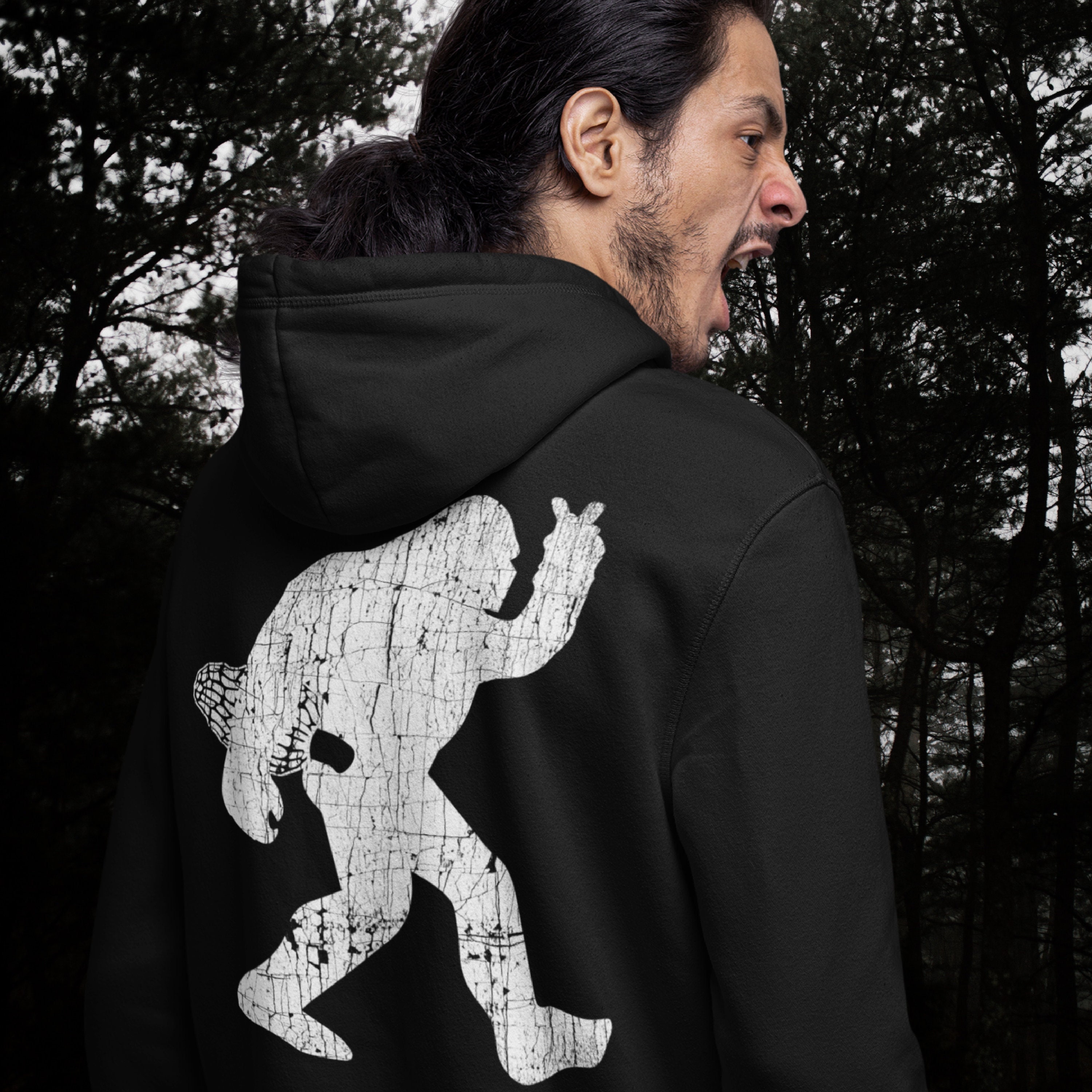 Bigfoot Foraging Morels, Bigfoot Shirt, Morel Mushroom Sweatshirt, Foraging Hoodie, Mushroom Hunting Hoodie