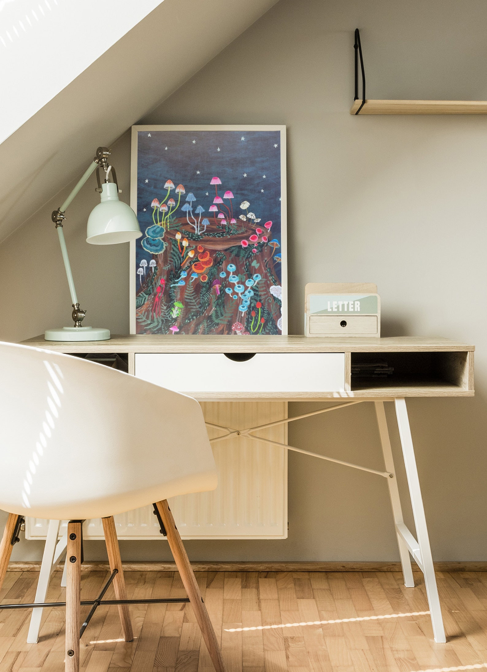 Mushy Mushy Night Wall Art Magic Mushroom Wall Decor Shroomy Etsy