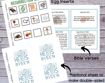 Resurrection Eggs, Easter Printables, Easter Kids Activity, DIY, Easter Resurrection Kids