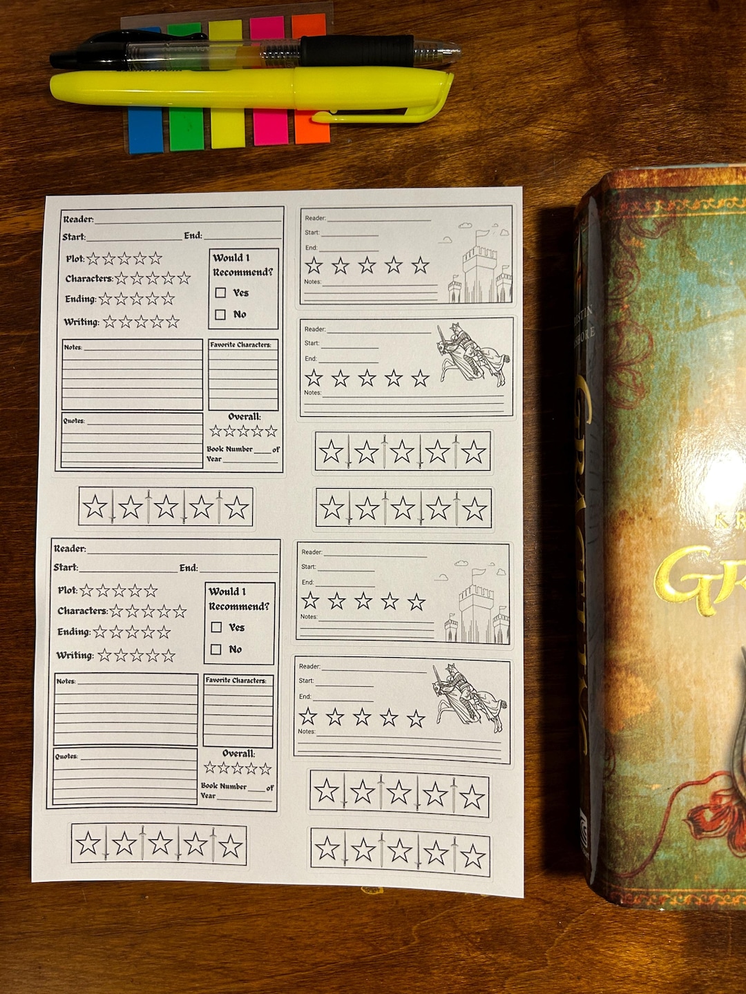 Fantasy Annotation Example Fantasy Book Tracker: Reader Annotation Tabs Variety Pack - Etsy