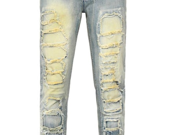 DISTRESSED DENIM JEANS by victorious