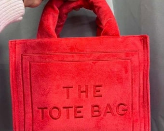 borsa tote media in velluto (nuova)
