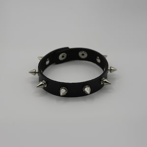 Punk Studded Spike Bracelet Goth Leather Cuff Bangle Rock Halloween Wristband