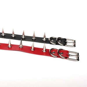 MILAKOO Collana Girocollo In Pelle PU Con Borchie E Anello - Choker Gotico Punk Rock, Regolabile, Per Donne E Uomini - 5