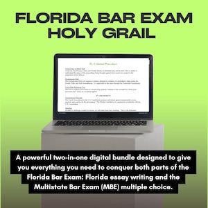 The Holy Grail for Florida Bar Takers | FL Essay Rule Statement Template + MBE Comprehensive Outline | Bar Prep PDF Bundle
