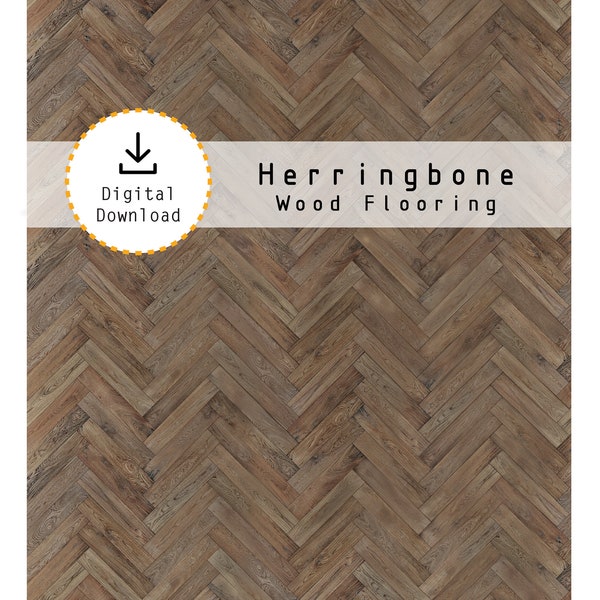 Miniature 1:12 Printable Herringbone Wood Flooring on 8.5"x11" sheet. High resolution digital download jpg and pdf.