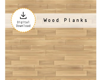 Miniature 1:12 Printable Natural Chestnut Wood Plank Flooring on 8.5"x11" sheet. High resolution digital download jpg and pdf.