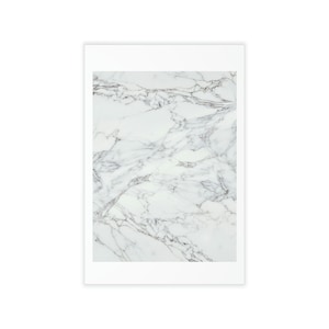 1:12 Scale Carrara Marble - Adhesive Backed 12&quot; x 18&quot; Sheet - Dollhouse Miniature Wallpaper or Countertop Wrap