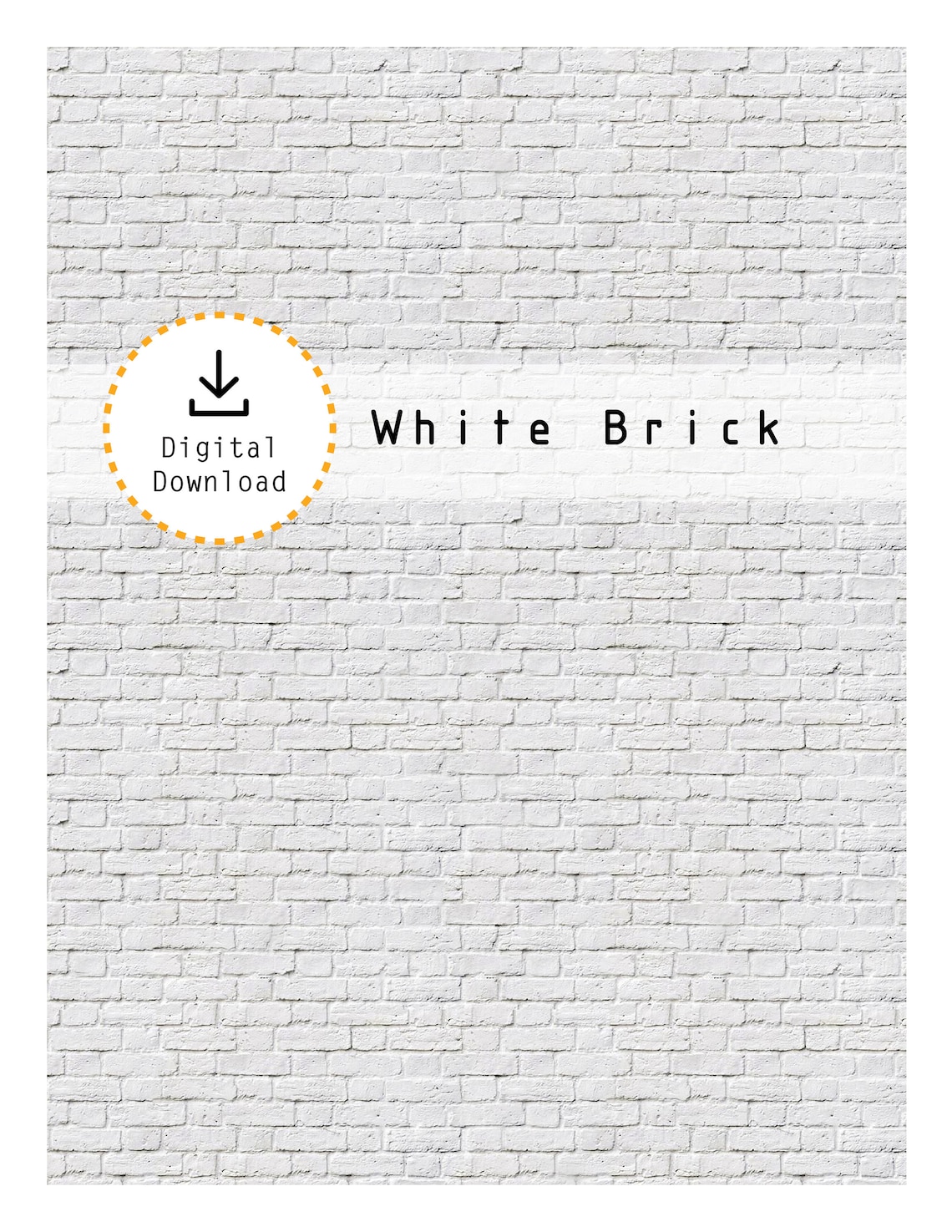 Miniature 112 White Brick Printable Rustic White Brick on Etsy