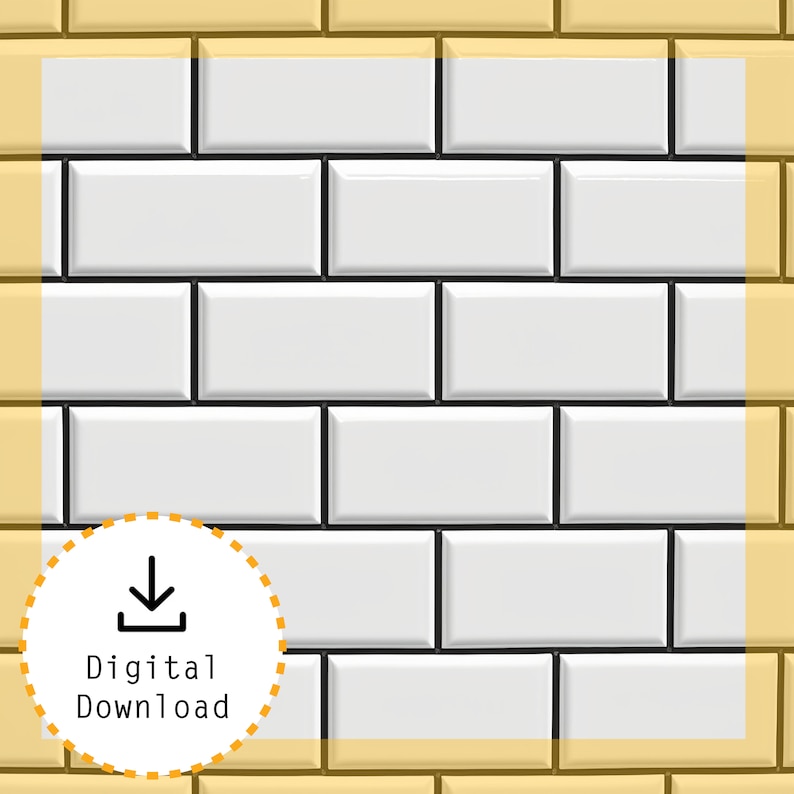 Miniature 1:12 Subway Tile Printable 3 X 6 - Etsy