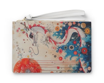 Dragon art Clutch Bag