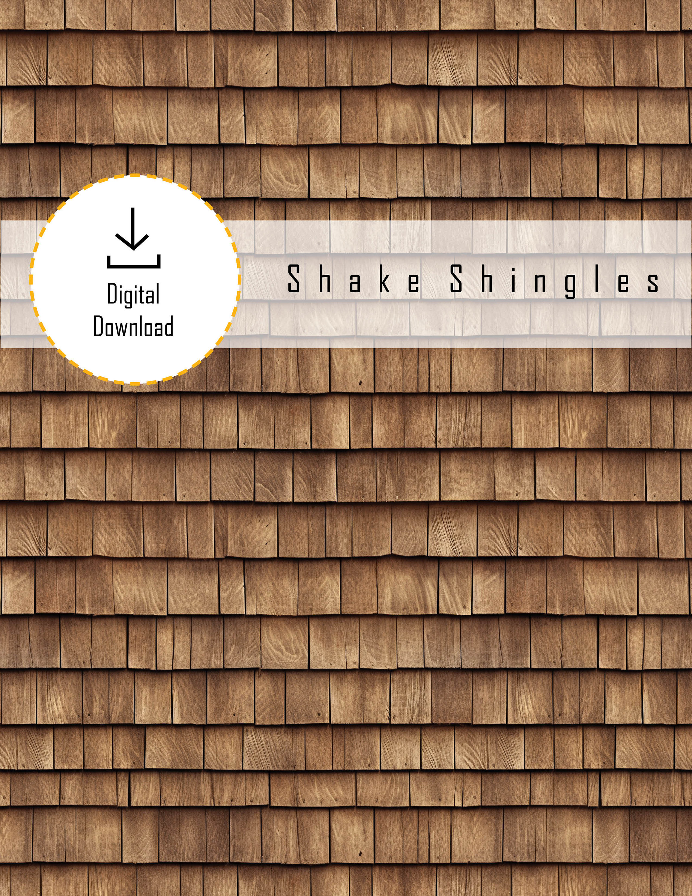 Miniature 1:12 Wood Shake Shingle Roofing Printable on 8.5 X 11 Sheet ...