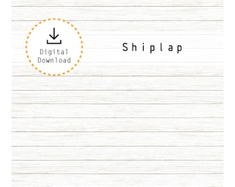 Shiplap blanco miniatura 1:12 - Shiplap blanco rústico imprimible en hoja de 8,5" x 11". Descarga digital de alta resolución jpg y pdf.