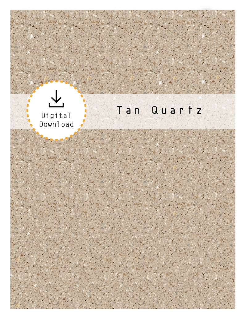 Pode incluir: Um download digital de um padr&atilde;o sem costura que apresenta uma textura de bancada de quartzo bege. O padr&atilde;o &eacute; perfeito para usar em projetos de design digital.