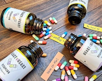 Heart 2 Heart Vitamins, Love Notes for Him, Meaningful Messages for Him, Anniversary Gift for Husband, Birthday Gift for Boyfriend