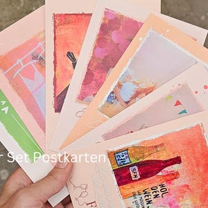 7 cartes postales : ENJOY LIFE cadeau carte postale amie amitié