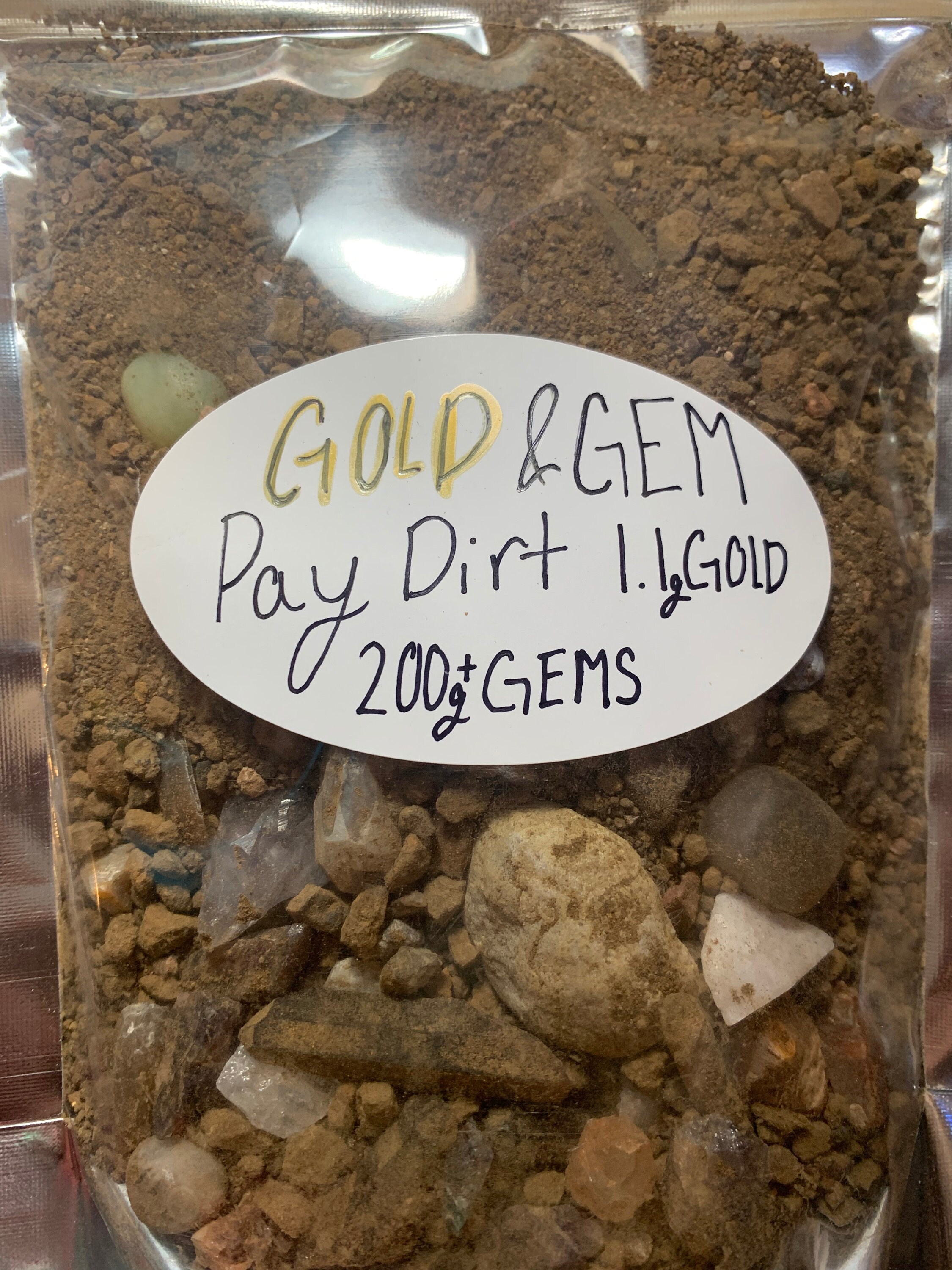 Special Gold Nugget PAYDIRT' Gold Panning Pay Dirt Bag Gold