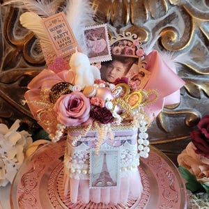 Vintage Victorian Valentines Day Assemblage